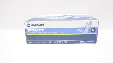 Halyard 47375 Skybreeze Powder-Free Nitrile Exam Gloves, M (x) - Box of 200